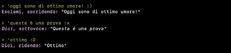 Utilizzo di base delle emoticon