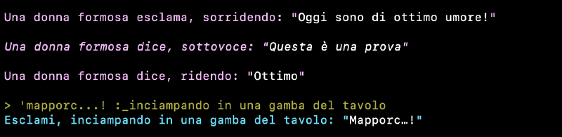 Esempio di comando dici e sintassi :_