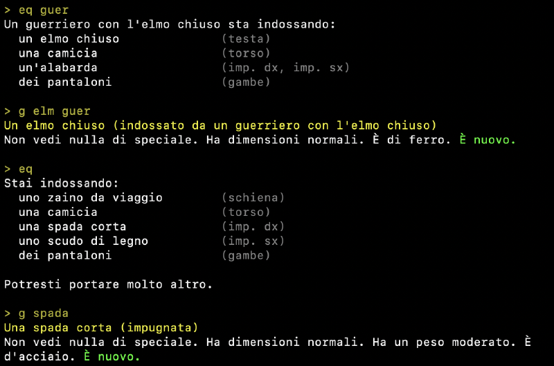 Guardare un oggetto indossato
