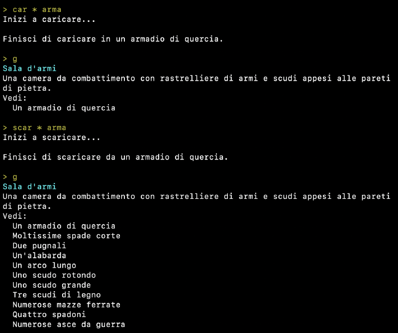 carica/scarica con molti oggetti